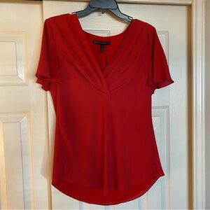 White House Black Market Red Blouse